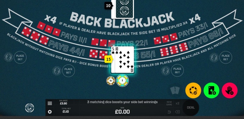 Back Blackjack Deal