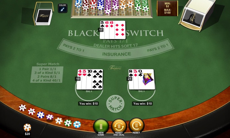 Blackjack Switch Winning Hand 2