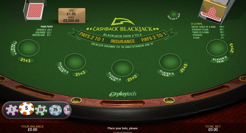 Cashback Blackjack Table
