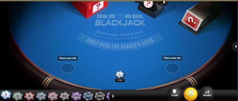 Deal or No Deal Blackjack Table